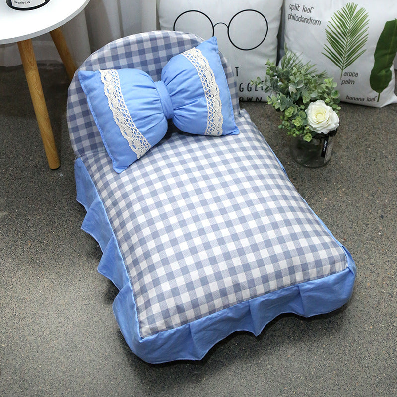 Lit pour animal de compagnie amovible et lavable de style princesse
