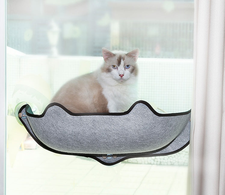 Hamac pour chat sur le rebord de la fenêtre