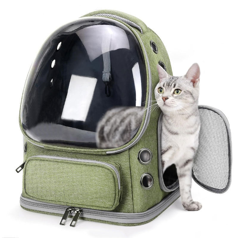 Sac à dos capsule transparent – Transport sécurisé pour chats & petits chiens