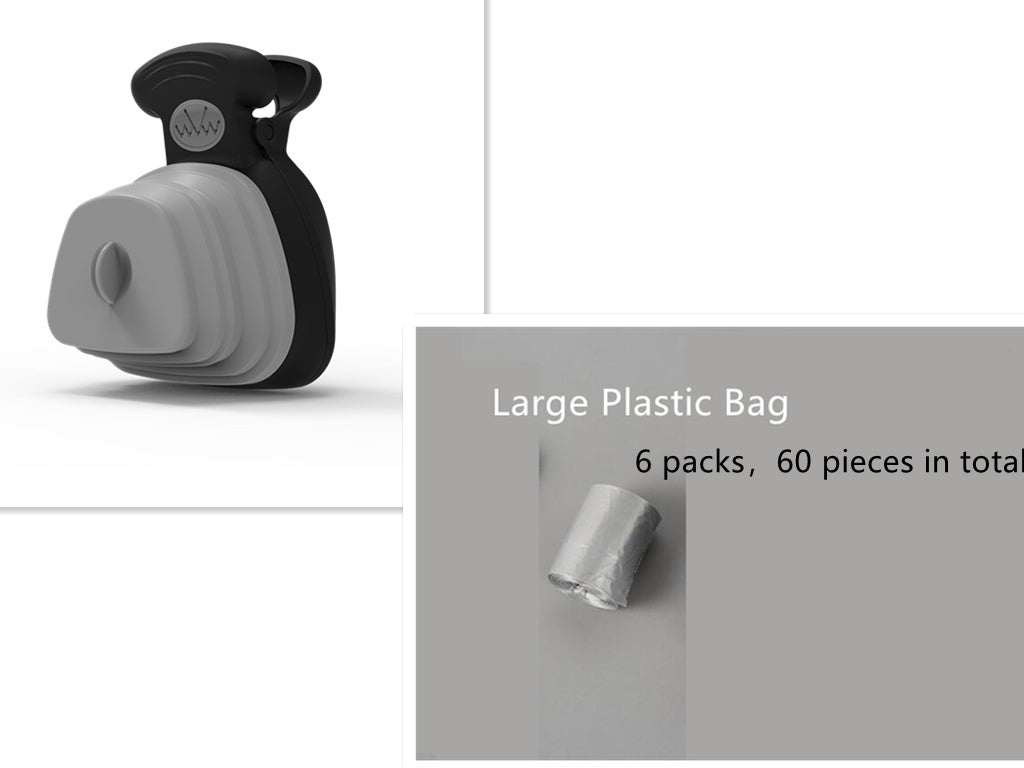 Distributeur de sacs à crottes pour chien, cuillère pliable de voyage