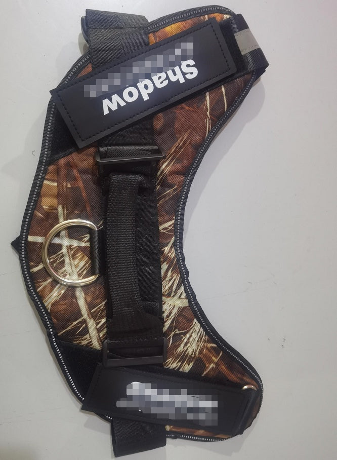 Harnais pour chien personnalisé, réfléchissant, respirant, réglable, anti-traction