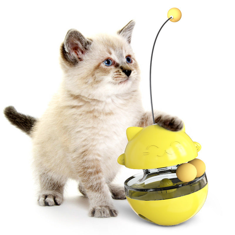 Distributeur de friandises interactif pour chat - Jouet distributeur de friandises à gobelet pour l'entraînement du QI et la stimulation mentale