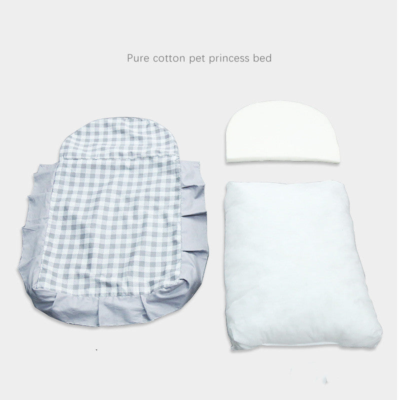 Lit pour animal de compagnie amovible et lavable de style princesse