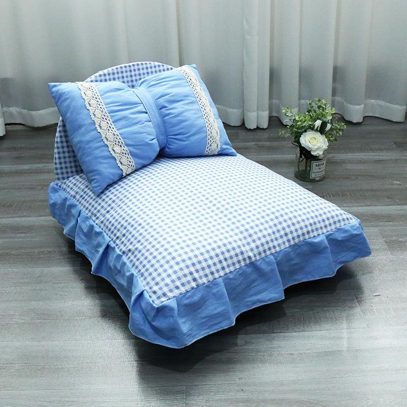 Lit pour animal de compagnie amovible et lavable de style princesse