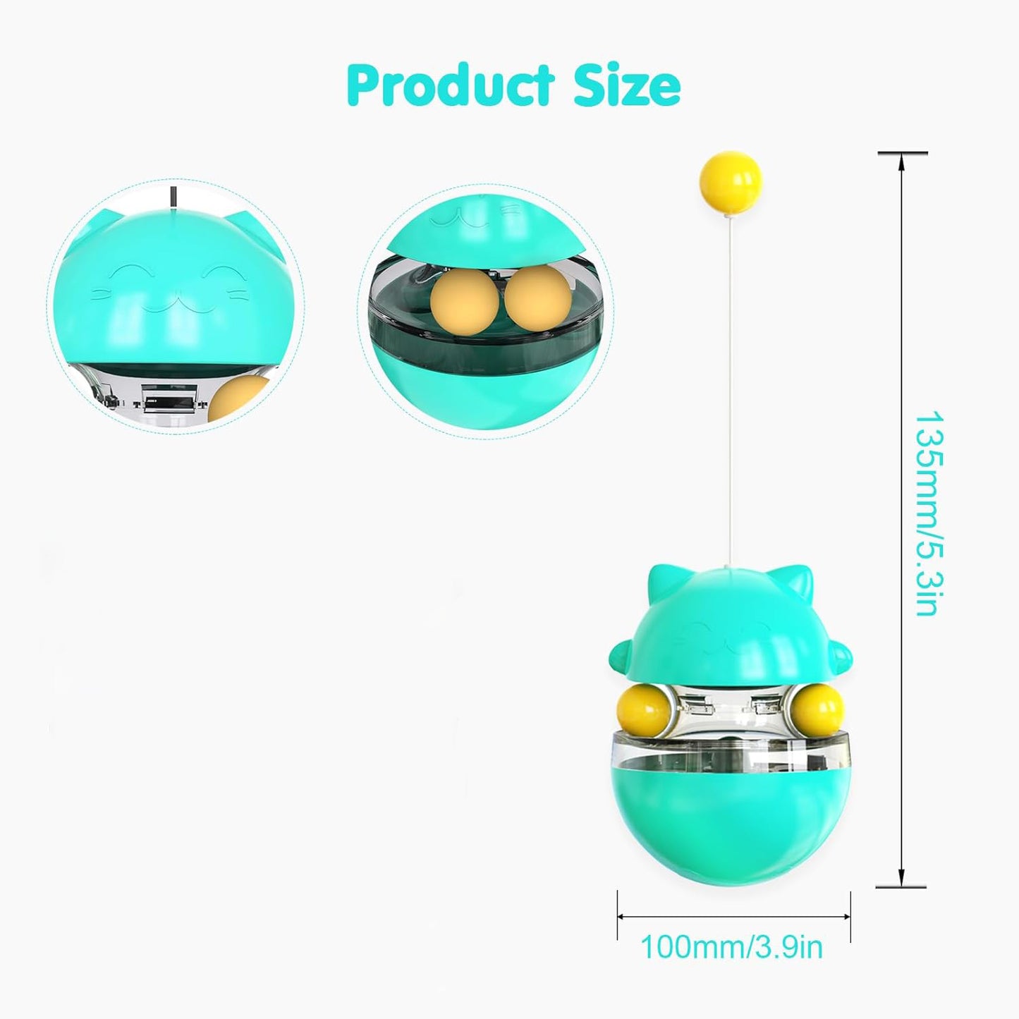 Distributeur de friandises interactif pour chat - Jouet distributeur de friandises à gobelet pour l'entraînement du QI et la stimulation mentale