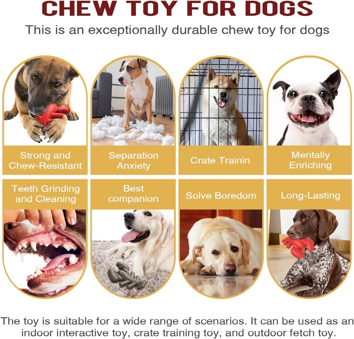 Jouet à mâcher pour chiens agressifs.