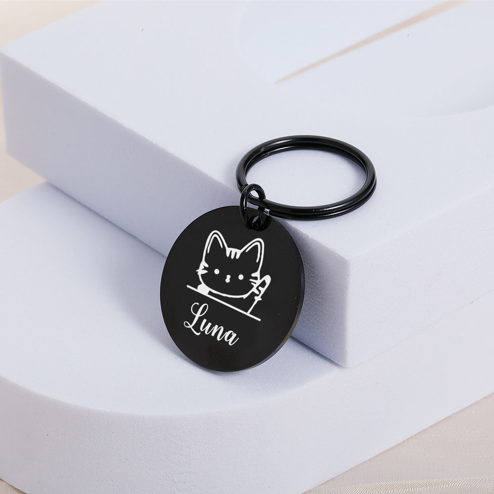 Médaille d'identification personnalisée pour animaux de compagnie, collier pour chien personnalisé avec nom et numéro