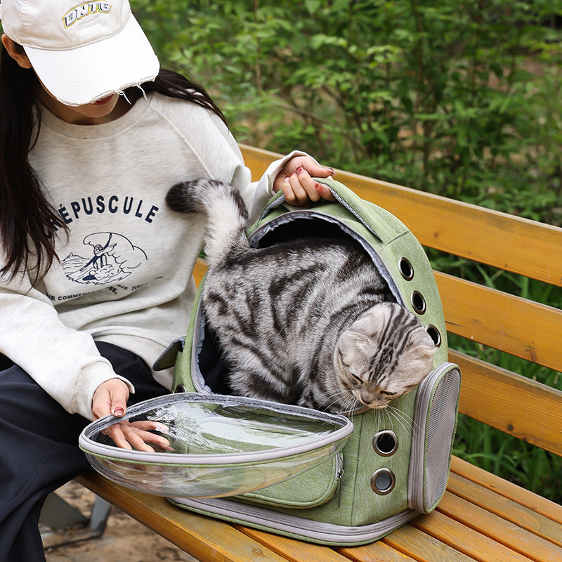Sac à dos capsule transparent – Transport sécurisé pour chats & petits chiens