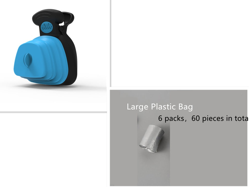 Distributeur de sacs à crottes pour chien, cuillère pliable de voyage