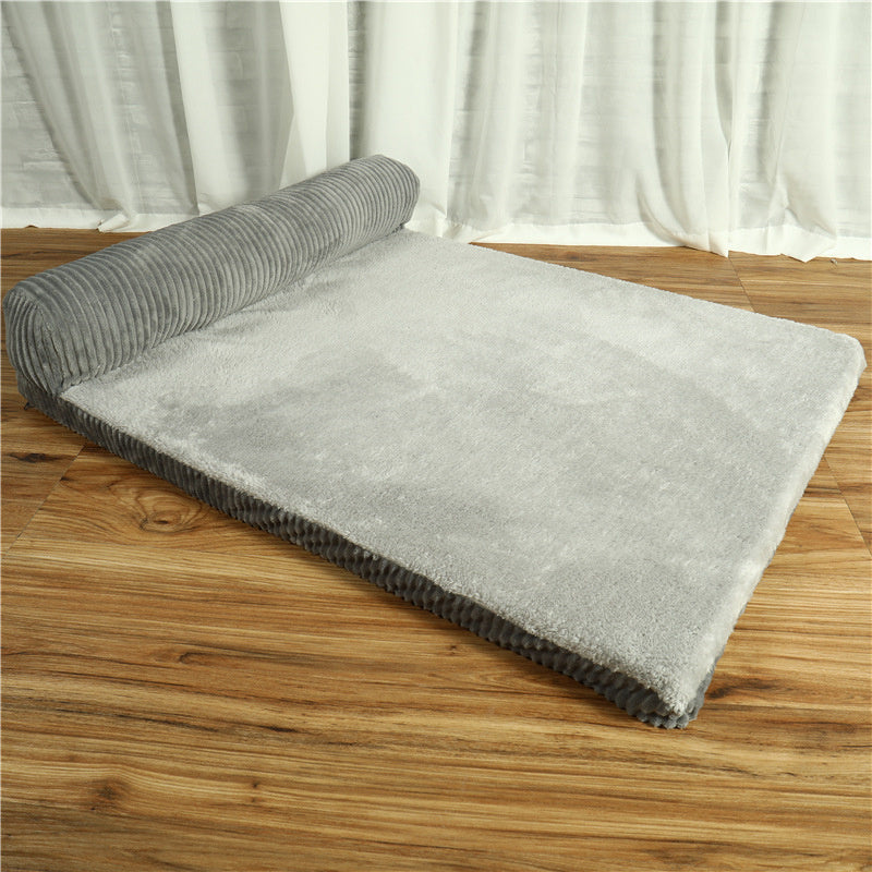 Lit pour chien en velours côtelé – Confort maximal