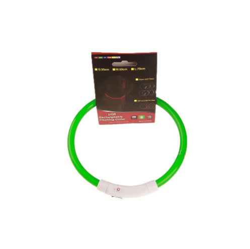 Collier lumineux pour animaux de compagnie, rechargeable par USB