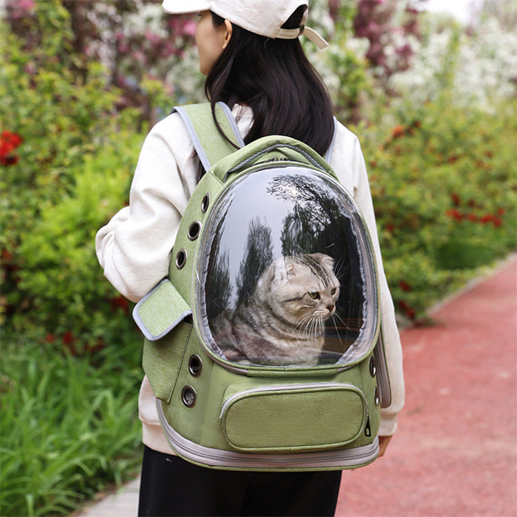 Sac à dos capsule transparent – Transport sécurisé pour chats & petits chiens