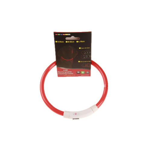 Collier lumineux pour animaux de compagnie, rechargeable par USB