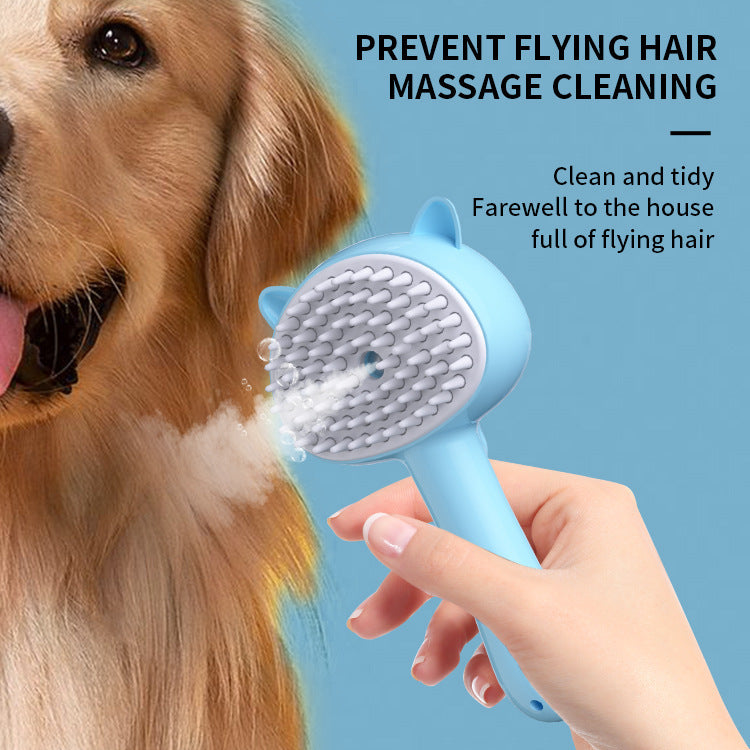 Brosse de nettoyage pour poils avec brumisateur multifonction rechargeable