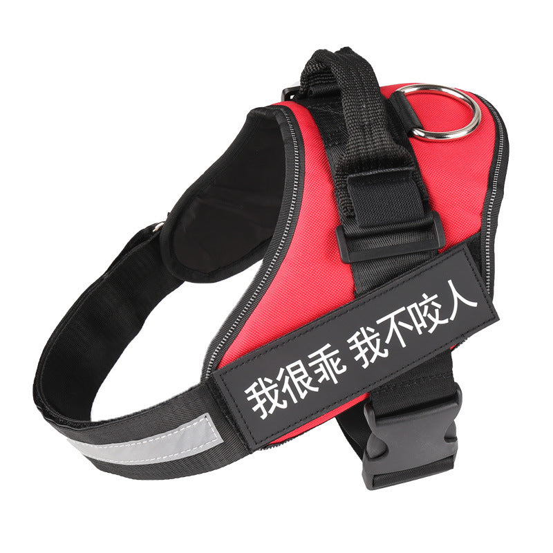 Harnais pour chien personnalisé, réfléchissant, respirant, réglable, anti-traction