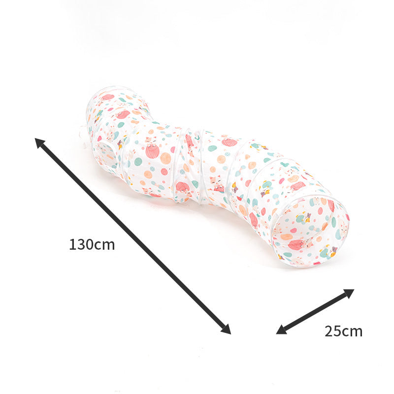 Tunnel pour chat en forme de donut, labyrinthe de jouets universel pour les quatre saisons