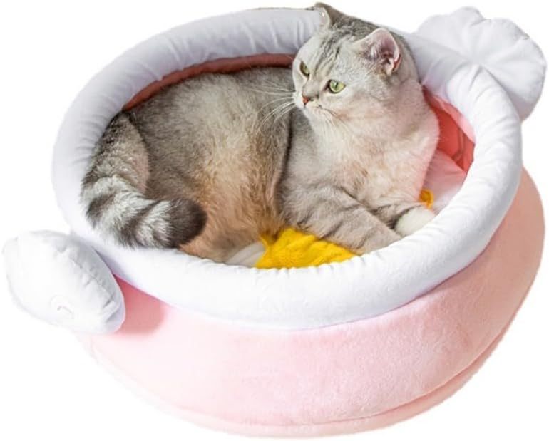 Nid pour chat en forme de pot de miel, grand espace chaud, adapté aux petits chats et chiens