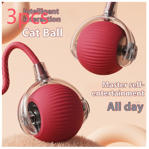 Jouet électrique pour chat, balle automatique pour chat, auto-divertissement, balle roulante