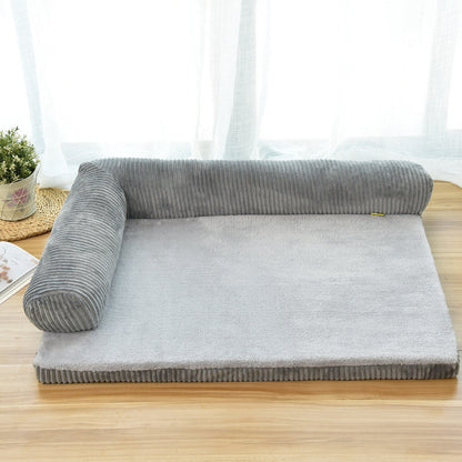 Lit pour chien en velours côtelé – Confort maximal
