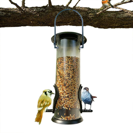 Mangeoire à oiseaux suspendue en plastique pour jardin,