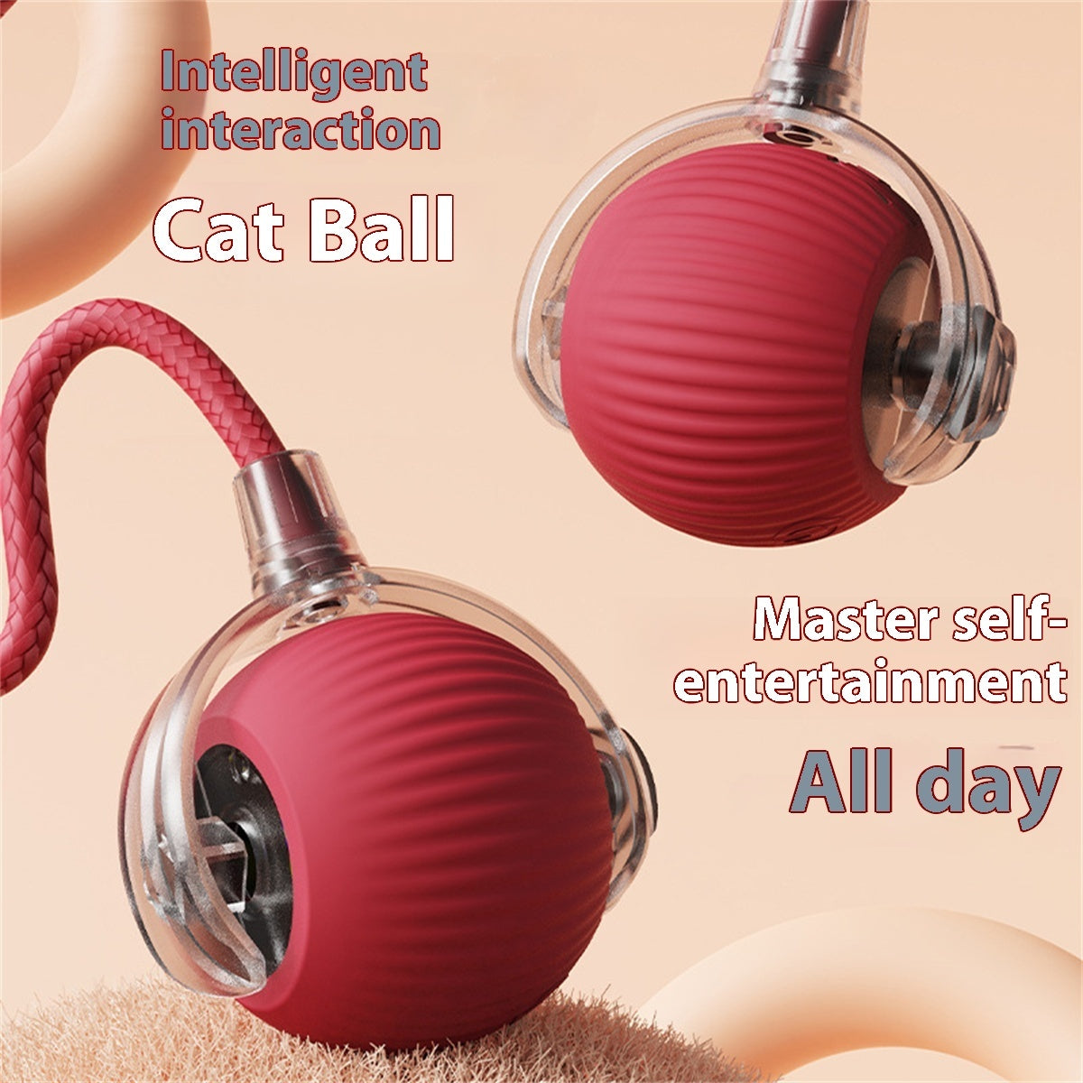 Jouet électrique pour chat, balle automatique pour chat, auto-divertissement, balle roulante