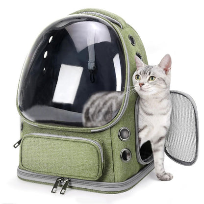 Sac à dos capsule transparent – Transport sécurisé pour chats & petits chiens