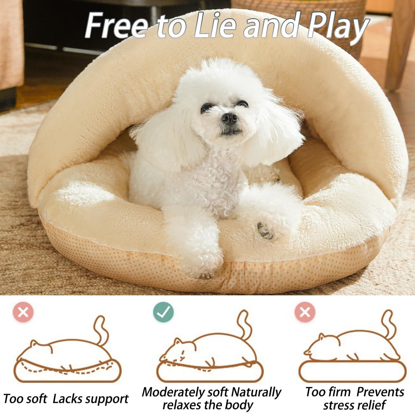 Lit pour chien et chat,  ultra doux