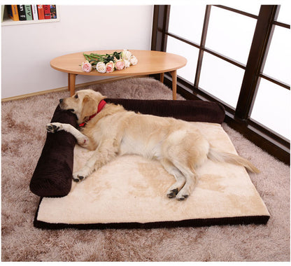 Lit pour chien en velours côtelé – Confort maximal