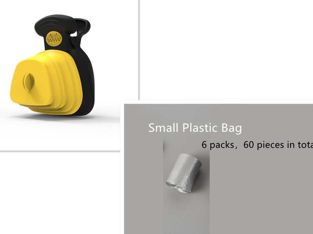 Distributeur de sacs à crottes pour chien, cuillère pliable de voyage