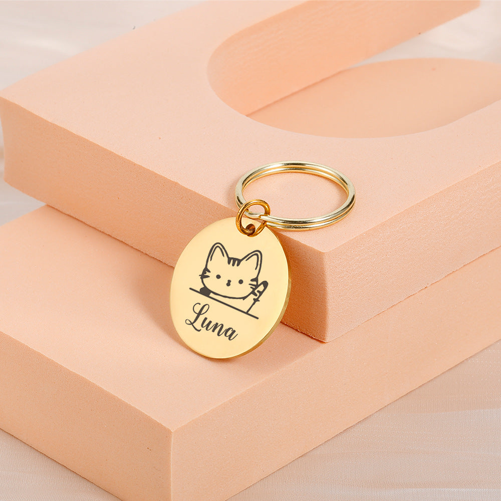 Médaille d'identification personnalisée pour animaux de compagnie, collier pour chien personnalisé avec nom et numéro
