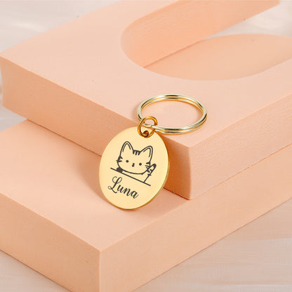 Médaille d'identification personnalisée pour animaux de compagnie, collier pour chien personnalisé avec nom et numéro