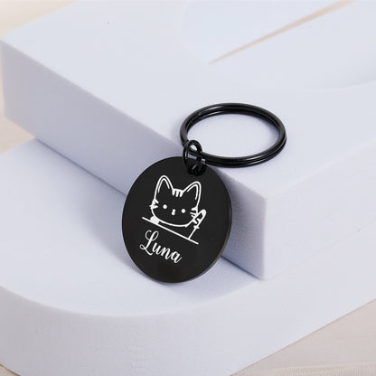 Médaille d'identification personnalisée pour animaux de compagnie, collier pour chien personnalisé avec nom et numéro