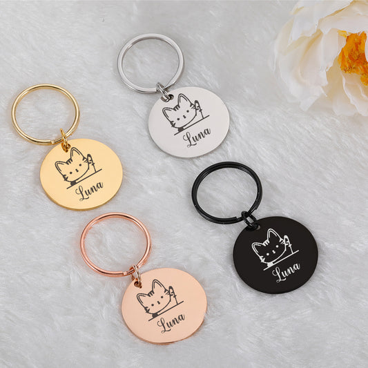 Médaille d'identification personnalisée pour animaux de compagnie, collier pour chien personnalisé avec nom et numéro