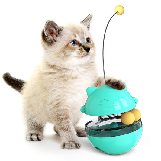 Distributeur de friandises interactif pour chat - Jouet distributeur de friandises à gobelet pour l'entraînement du QI et la stimulation mentale