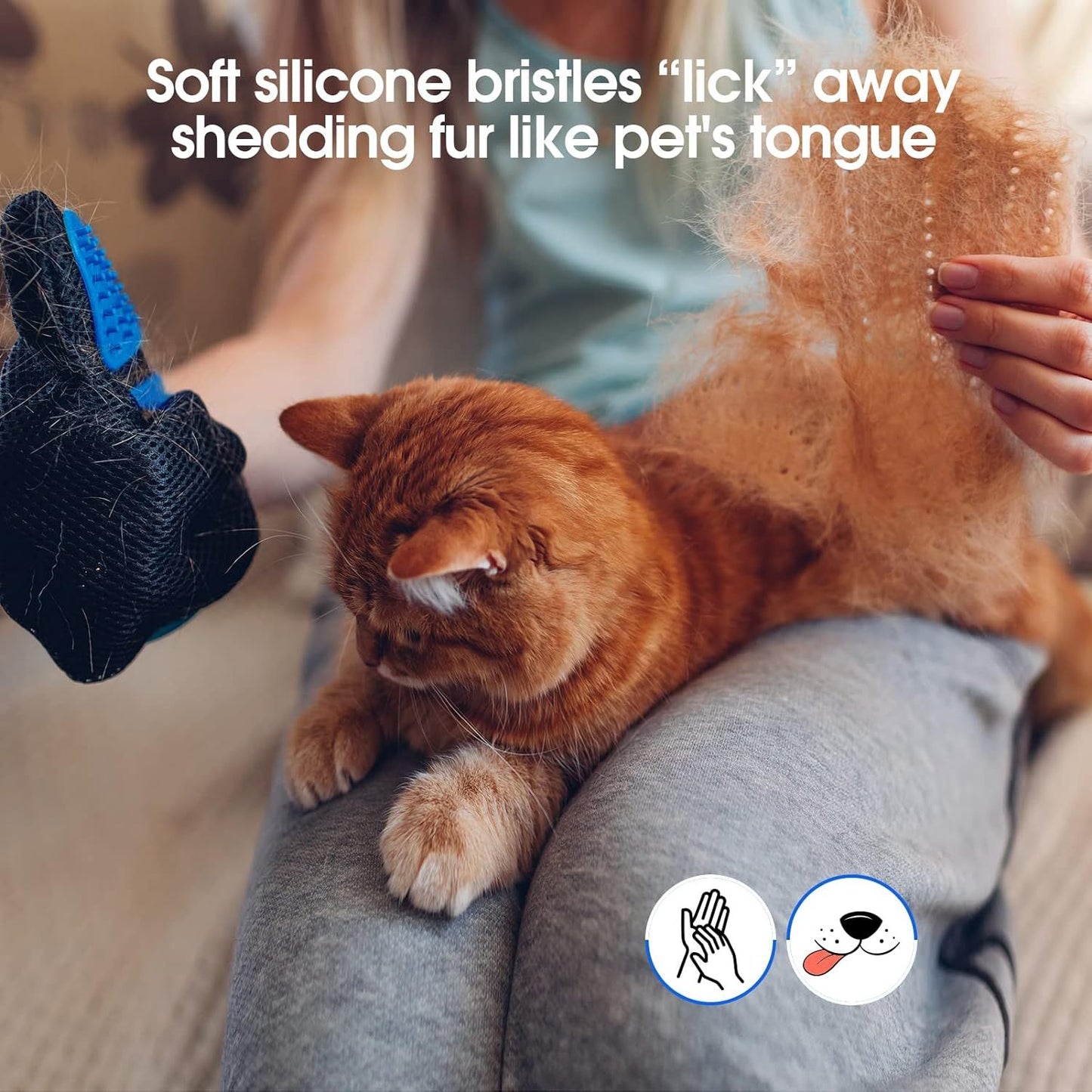 Gants de toilettage – Élimination des poils et massage