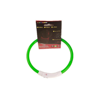 Collier lumineux pour animaux de compagnie, rechargeable par USB