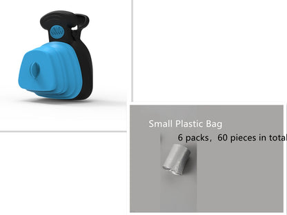 Distributeur de sacs à crottes pour chien, cuillère pliable de voyage