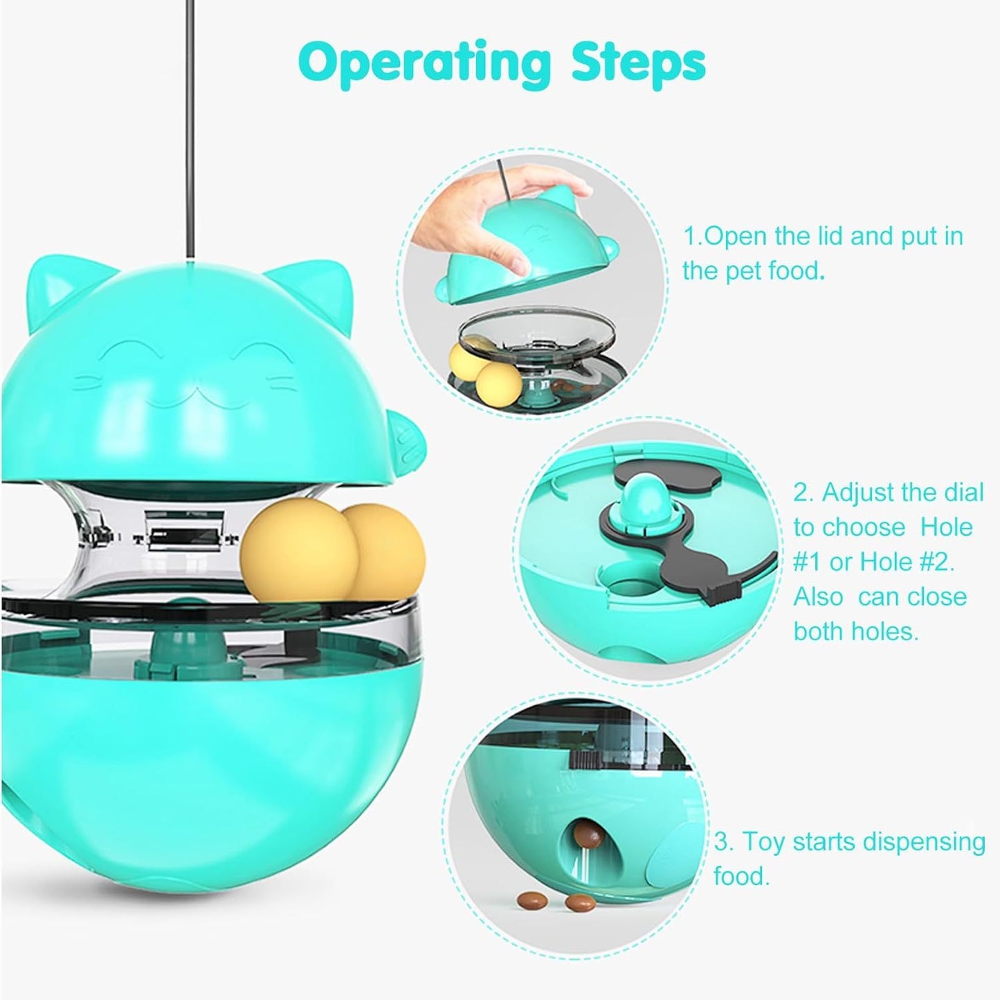 Distributeur de friandises interactif pour chat - Jouet distributeur de friandises à gobelet pour l'entraînement du QI et la stimulation mentale
