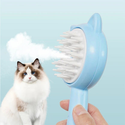 Brosse de nettoyage pour poils avec brumisateur multifonction rechargeable