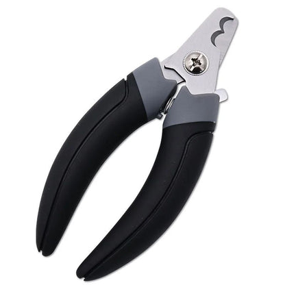 Coupe-ongles en acier inoxydable avec lame demi-lune pour chat et chien